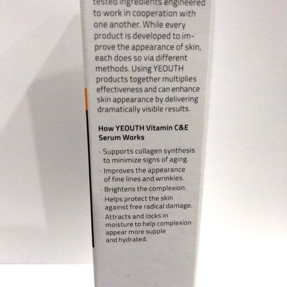 YEOUTH -  Vitamin C & E Serum with Hyaluronic Acid 1 fl oz (30 ml) - Set Of 2 - Picture 3 of 5